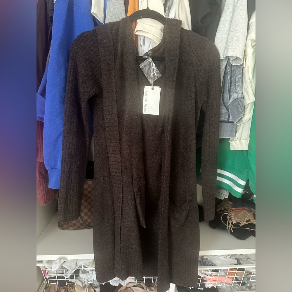 Barefoot dreams cozychic relaxed hoodie cardigan